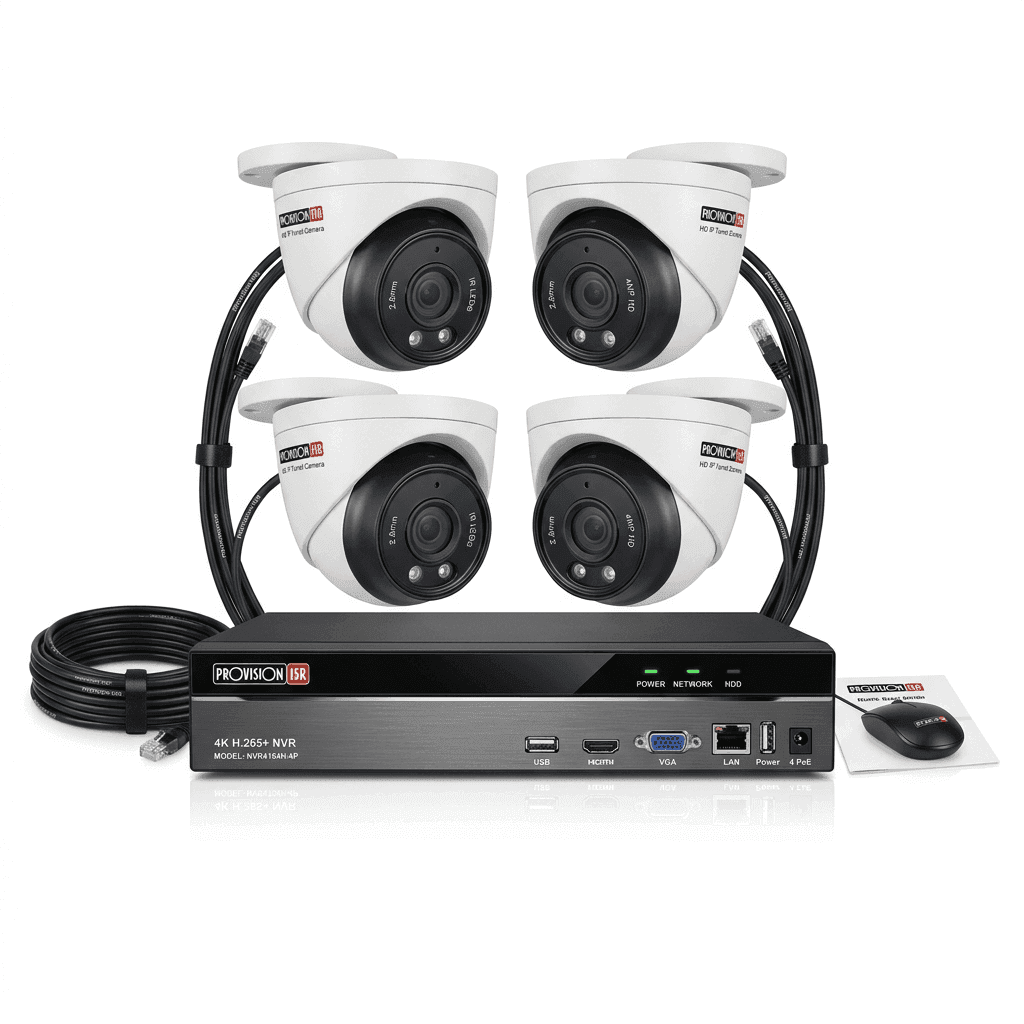 Provision ISR 4 Camera Kit — full kit with NVR and 4 turret cameras